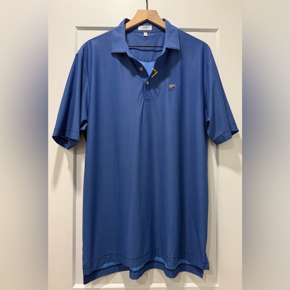 Peter Millar Summer Comfort Polo Blue Elephant Logo XL